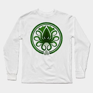 HAIL CTHULHU! - Squamous Green on White Edition Long Sleeve T-Shirt